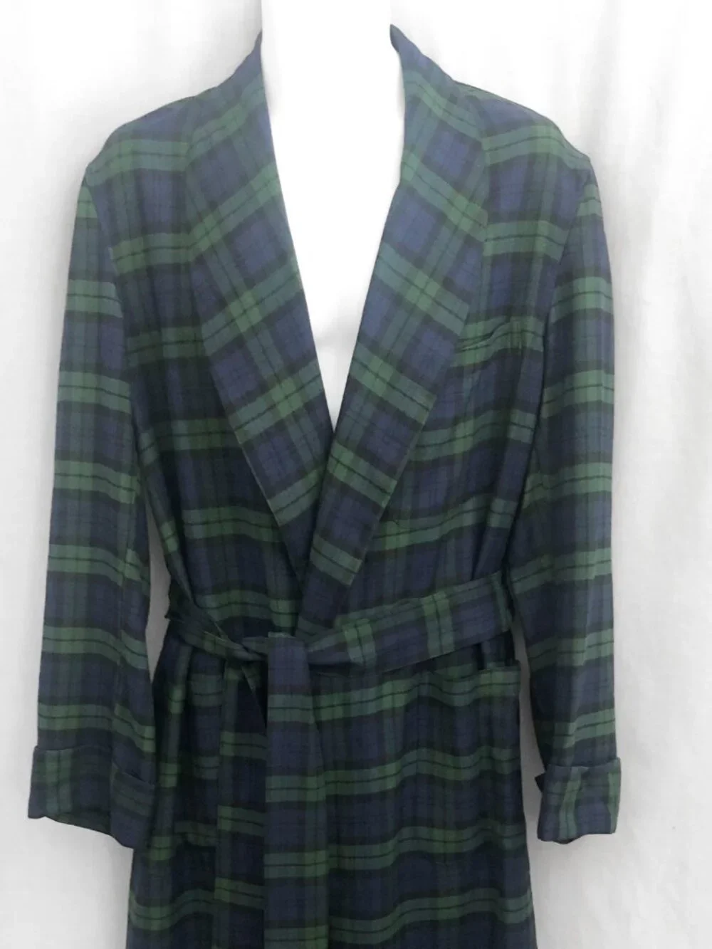Baskin Chicago Vintage Mid-Century Classy Plaid Robe Smoking Jacket